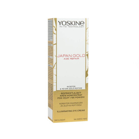 Crema iluminatoare pentru zona ochilor Japan Gold, 15 ml, Yoskine