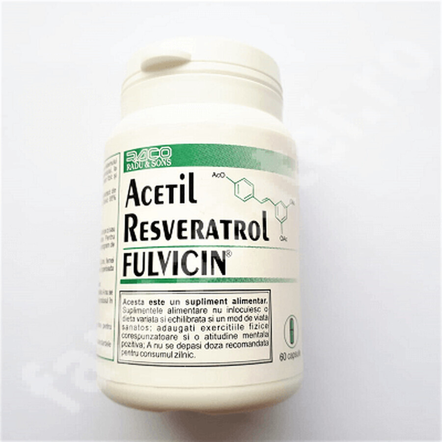 Acetyl Resveratrol met Fulvicine, 60 capsules, Raco