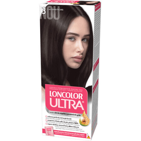 Loncolor Ultra Vopsea permanentă 3 castaniu închis, 1 buc