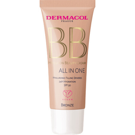 Dermacol Cremă BB Hyaluron Beauty 2 Bronze, 33 ml