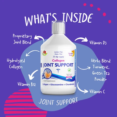 Joint Support Collageen Hydrolyse Liquid Type 2 5000 mg 2 x 500 ml Swedish Nutra 