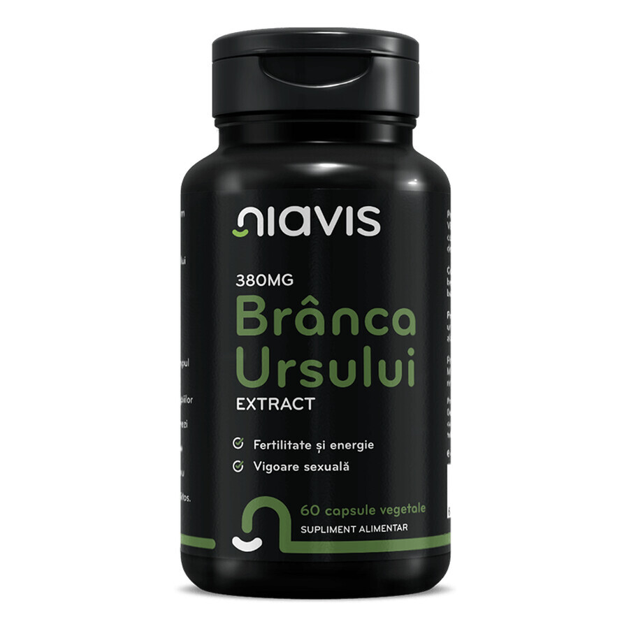 Branca Ursului Extract, 380 mg, 60 capsule, Niavis