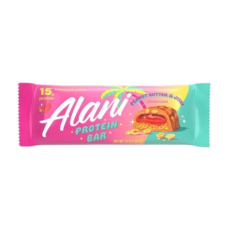 Alani Nu Fit Snacks, Proteinriegel mit Erdnussbutter- und Gelee-Geschmack, 52 g, GNC