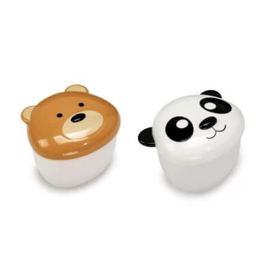 2er-Set Futterbehälter, Panda und Bär, Honig