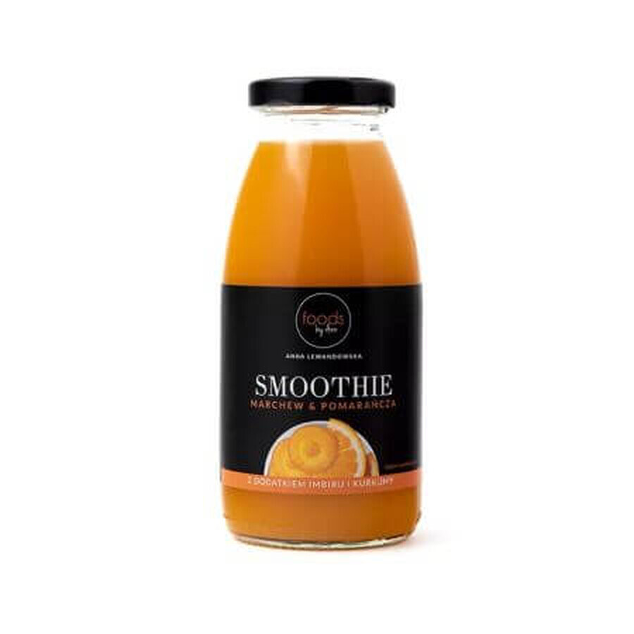 Karotten-Smoothie mit Orange, Ingwerextrakt und Kurkuma, 250ml, Foods By Ann