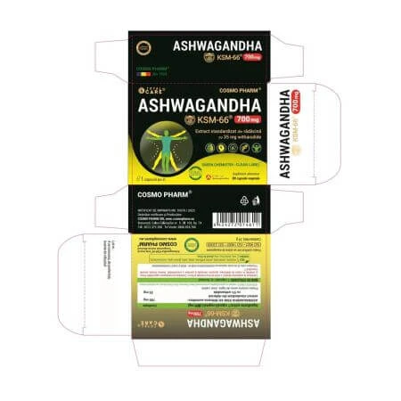 Ashwaganda KSM-66, 700 mg, 30 capsules, Cosmopharm