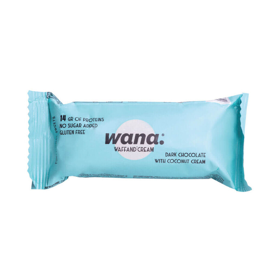 Wana dark chocolate coconut protein wafer, 43 g, Wana