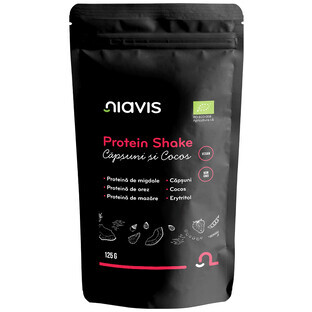 Bio-Proteinshake mit Erdbeeren und Kokosnuss, 125 g, Niavis