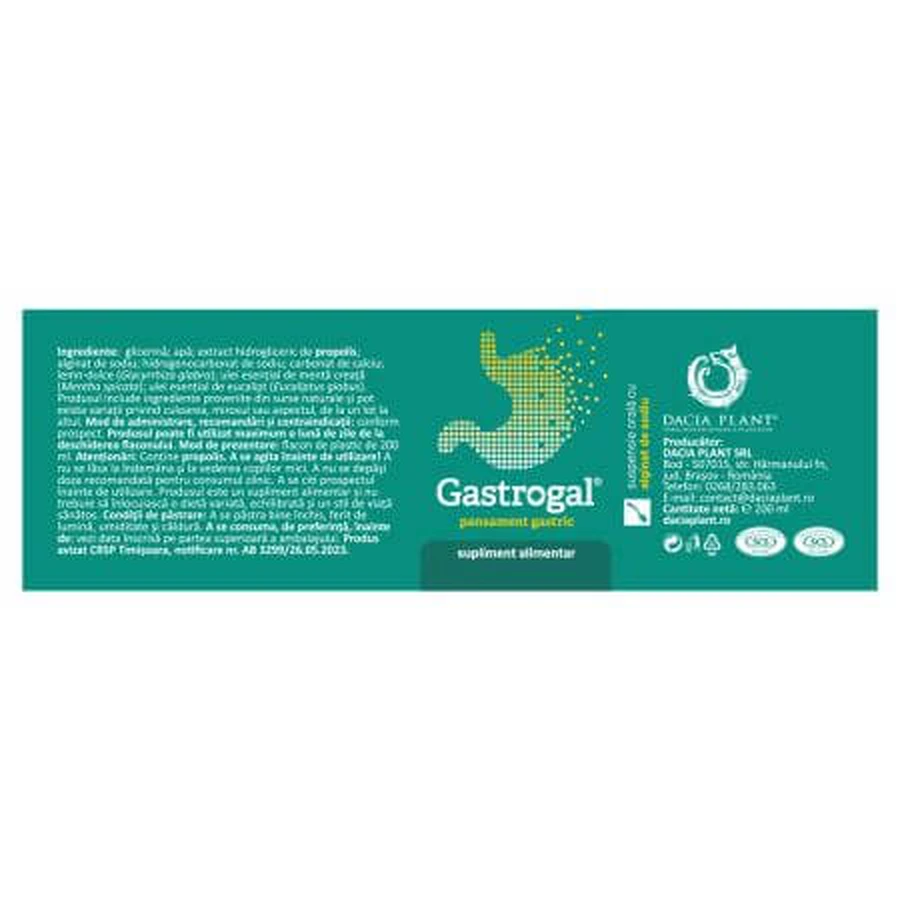 Gastrogal Suspension zum Einnehmen, 200 ml, Dacia Plant
