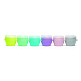 Set de 6 recipientes de silicona Snap&amp;Go, 59 ml, Melii