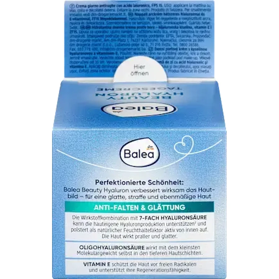 Balea Feuchtigkeitsspendende Tagescreme mit SPF15, 50 ml