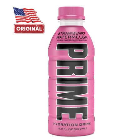 Prime Rehydration Drink mit Erdbeere und Wassermelone Hydration Drink USA, 500 ml, GNC