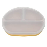 Unterteilter Silikonteller mit Saugnapf und Deckel, 6 Monate+, Honig, Appekids