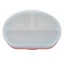 Compartmentalized silicone plate with suction cup and lid, 6 months+, Old Rose, Appekids