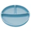 Compartmentalized silicone plate with suction cup, 6 months+, Aqua Blue, Appekids