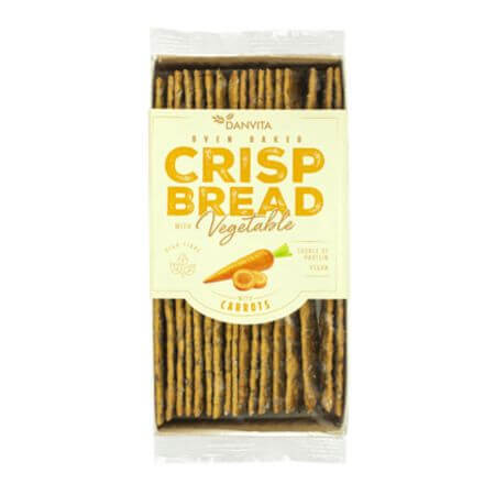 Felii de paine crocanta cu morcovi Crisp Bread, 130 g, Danvita