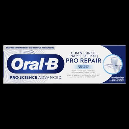 Dentífrico Advance Gum &amp; Enamel Pro-Repair Blanco, 75 ml, Oral B