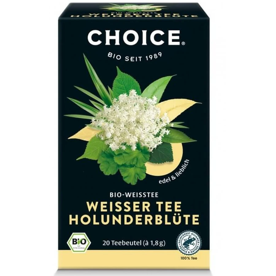 Weißer Bio-Tee mit Holunderblüten, 20 Beutel, Yogi Tea