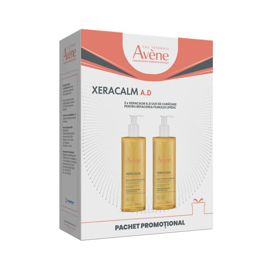 Atopische Dermatitis Hautreinigungsöl-Packung XeraCalm AD, 2x400 ml, Avene
