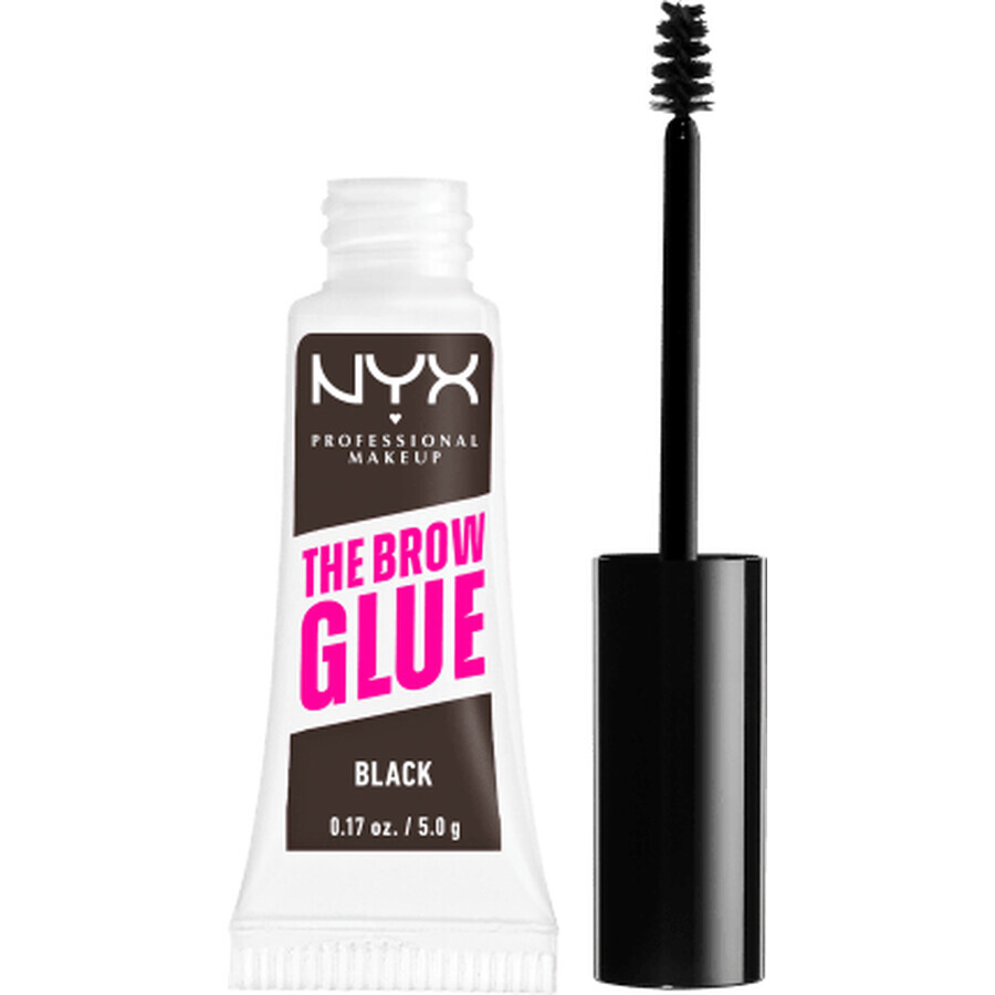 Nyx Professional MakeUp Brow Glue Styler mascara fixare sprâncene 05 Black, 5 g