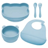 Panda Silikon Ablenkungsset, 6 Monate+, Aqua Blau, Appekids