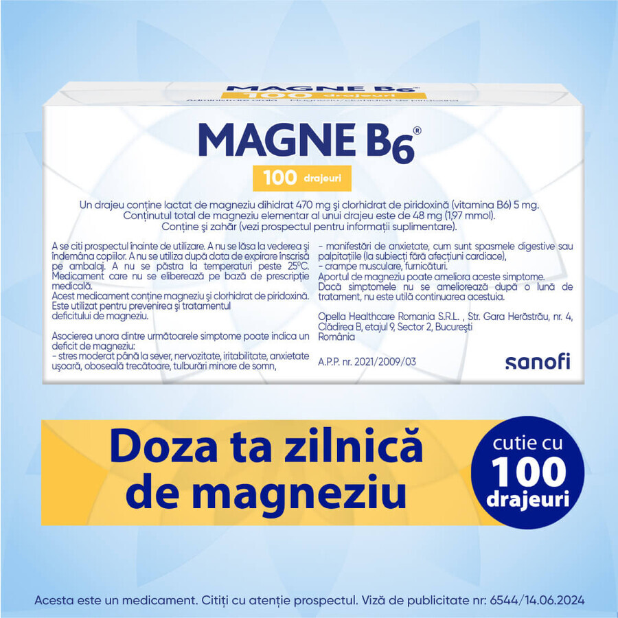 Magne B6, 100 tablets, Sanofi