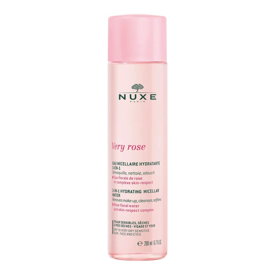Feuchtigkeitsspendendes mizellares Wasser für empfindliche und trockene Haut Very Rose, 200 ml, Nuxe