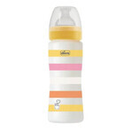 WB PP-Flasche mit schnell fließendem Silikon-Sauger Girls, 4 Monate+, Gelb, 330 ml, Chicco