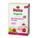 Organic oat cereal with milk, apples and strawberries, +6 months, 250g, Holle
