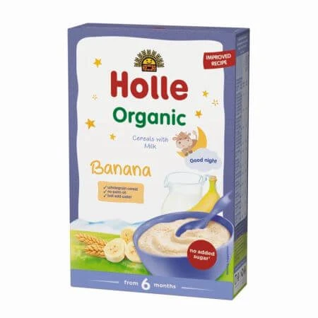 Céréales au lait et à la banane, 6+ mois, 250 g, Holle