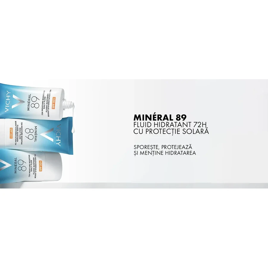 Fluide hydratant 72h à l'acide hyaluronique et SPF50 Mineral 89, 50ml, Vichy