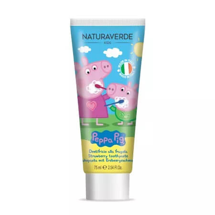 Peppa Pig strawberry flavored toothpaste, Kids, 75 ml, Naturaverde