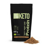 Pudra proteica din mazare Bio cu aroma de Migdale Keto, 600 g, Cocoa