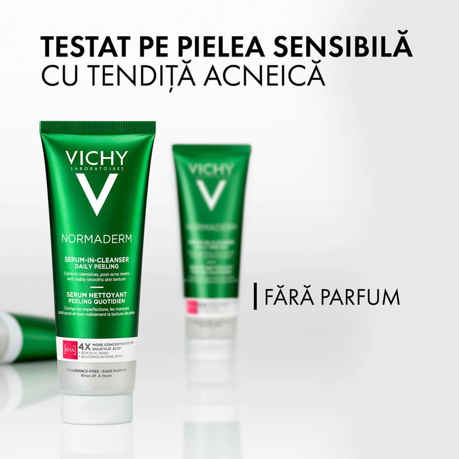 Normaderm Exfoliating Cleansing Serum für fettige Haut, 125ml, Vichy