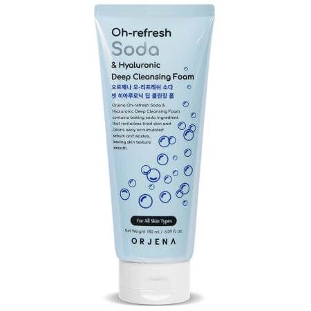 Oh-Refresh Soda &amp; Hyaluronic Acid Gentle Deep Cleansing Foam, 180 ml, Orjena: ceny i cechy