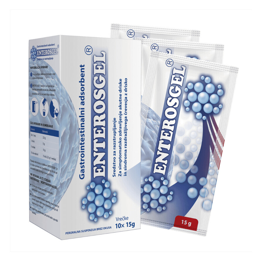 Enterosgel gastrointestinal absorbent, 10 sachets x 15 g, Bioline