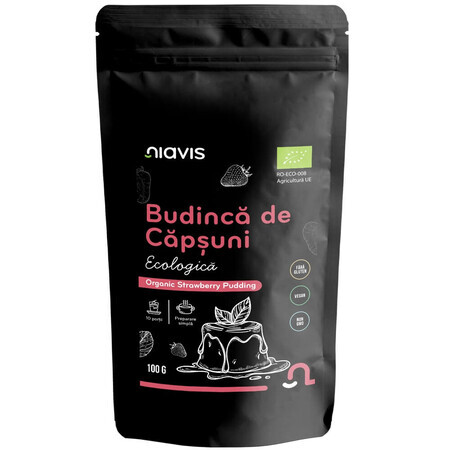 Budinca de Capsuni Bio fara gluten, 100 g, Niavis