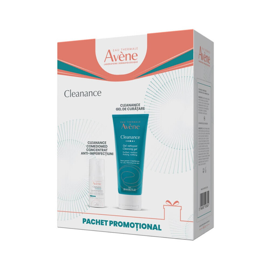 Anti-Makel-Konzentrat für akneartige Haut Comedomed Cleanance, 30 ml + Cleanance Reinigungsgel 200 ml, Avene