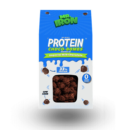 Vollmilchschokoladen-Proteinpralinen, zucker- und glutenfrei ChocoBombs, 100 g, Mister Iron