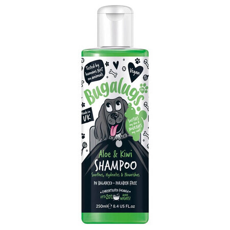 Sampon cu Aloe si Kiwi pentru caini Bugalugs, 250 ml, Lakeland Cosmetics