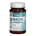 Vitamin B3 (niacin), 10 mg, 100 tablets, Vitaking