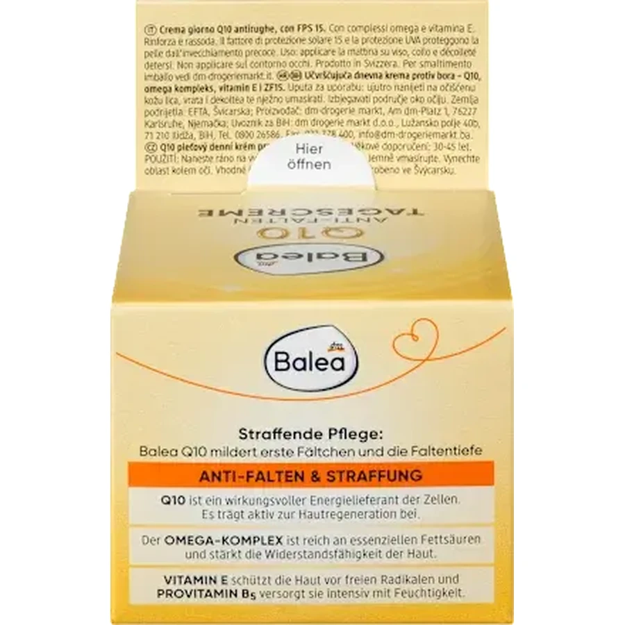 Balea Cremă de față antirid Q10 SPF15, 50 ml