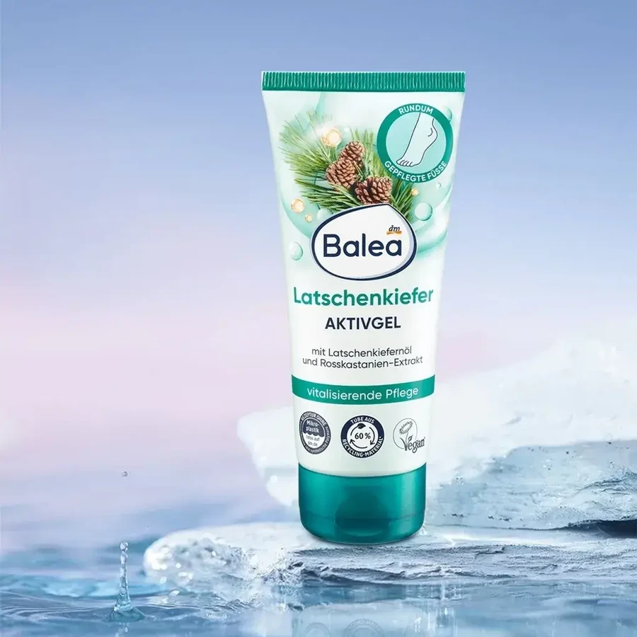 Balea Active foot gel with pine and sea buckthorn, 100 ml
