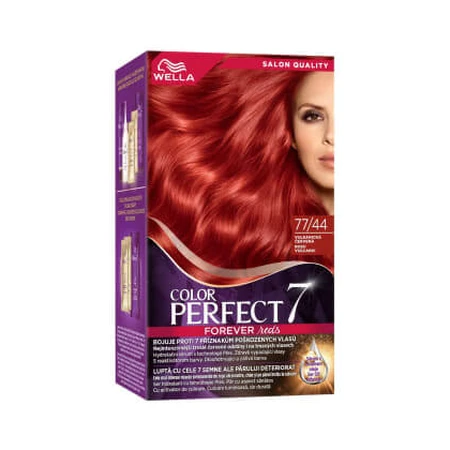 Wella Color Perfect Vopsea permanentă 77/44 roșu vulcanic, 1 buc