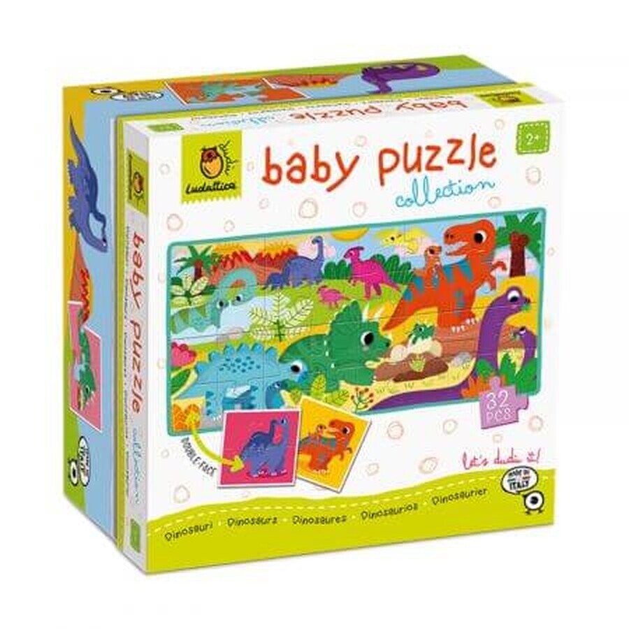 Baby Puzzle Dinozauri, +2 ani, Ludattica