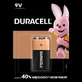 9V alkaline batterij, 1 stuk, Duracell