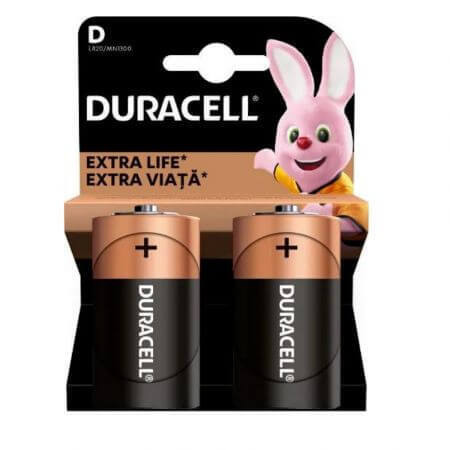 D Extra Life Alkalibatterien, 2 Stück, Duracell