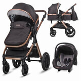 Cochecito convertible Melora 3 en 1, Diamond Black, Coccolle