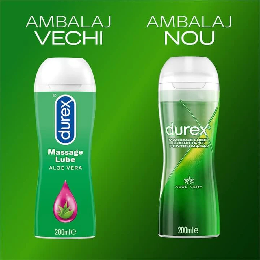 Stimulating Aloe Vera 2in1 Lubricating Massage Gel, 200 ml, Durex Play