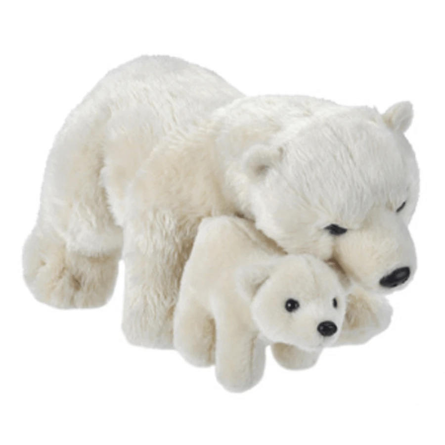 Plüschtier Eisbärenmutter und -baby, 38 cm, Wild Republic